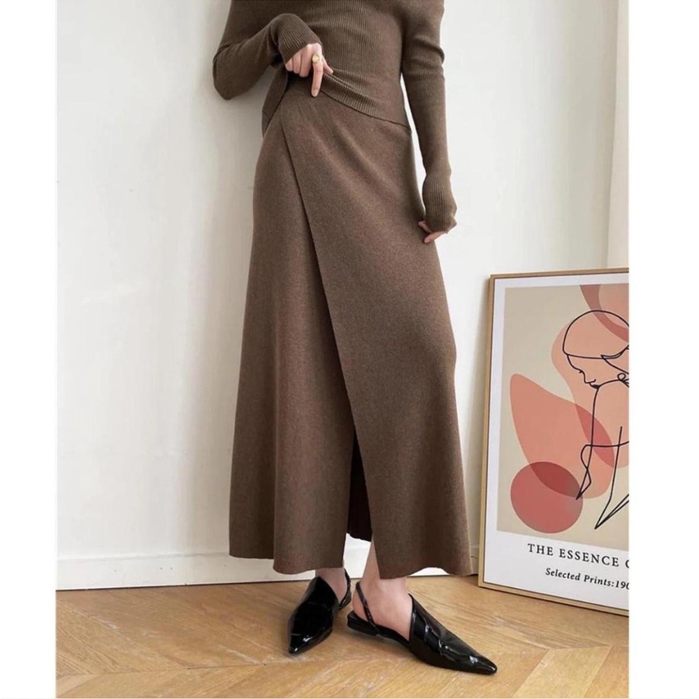 Commense Faux Wrap Skirt